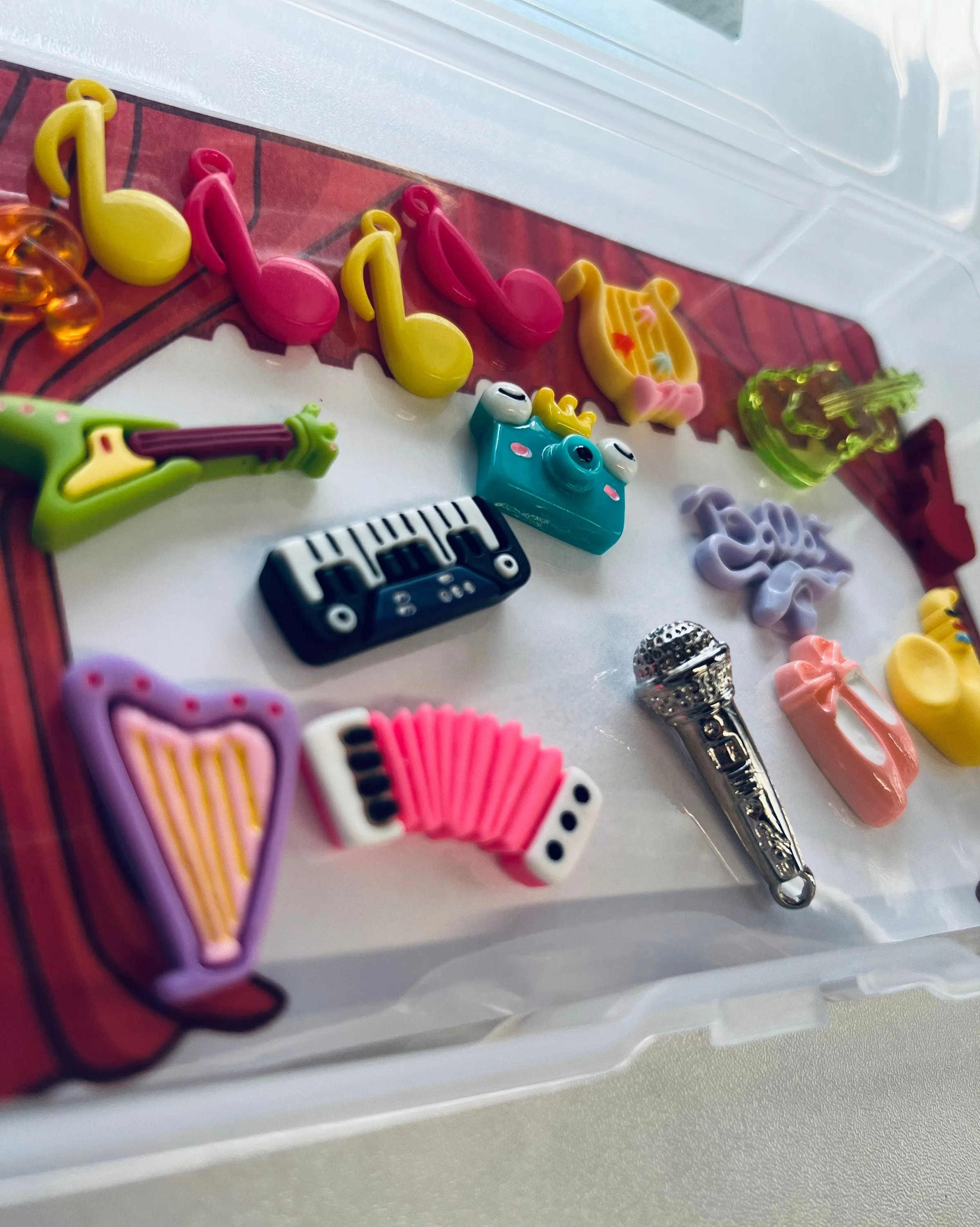 Miniature Arts Theme Mini Objects Music Trinkets Language Task Box Speech Therapy Task Box