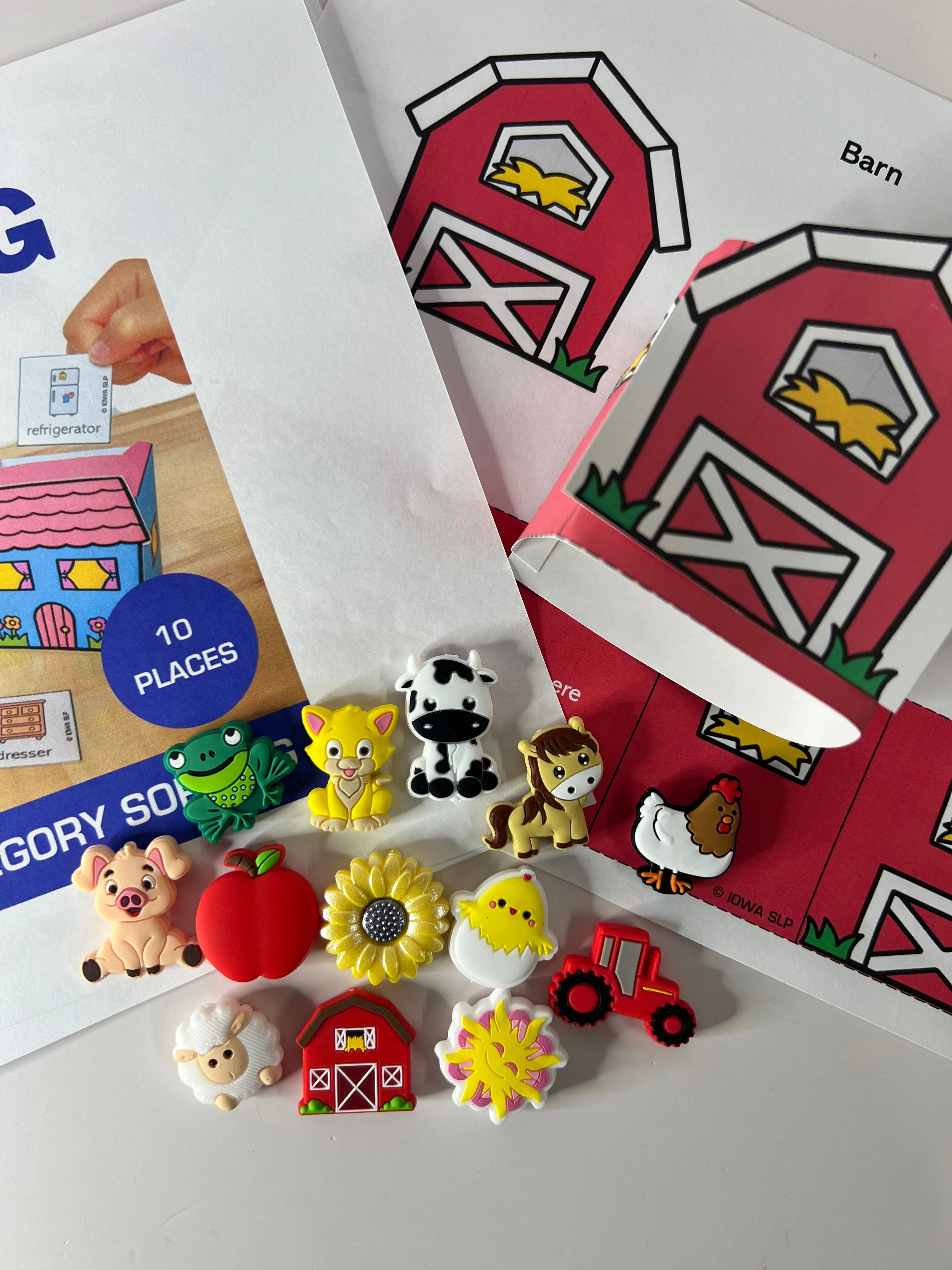 Miniature FARM Mini Objects Speech Therapy Farm Theme Trinkets Language Task Box