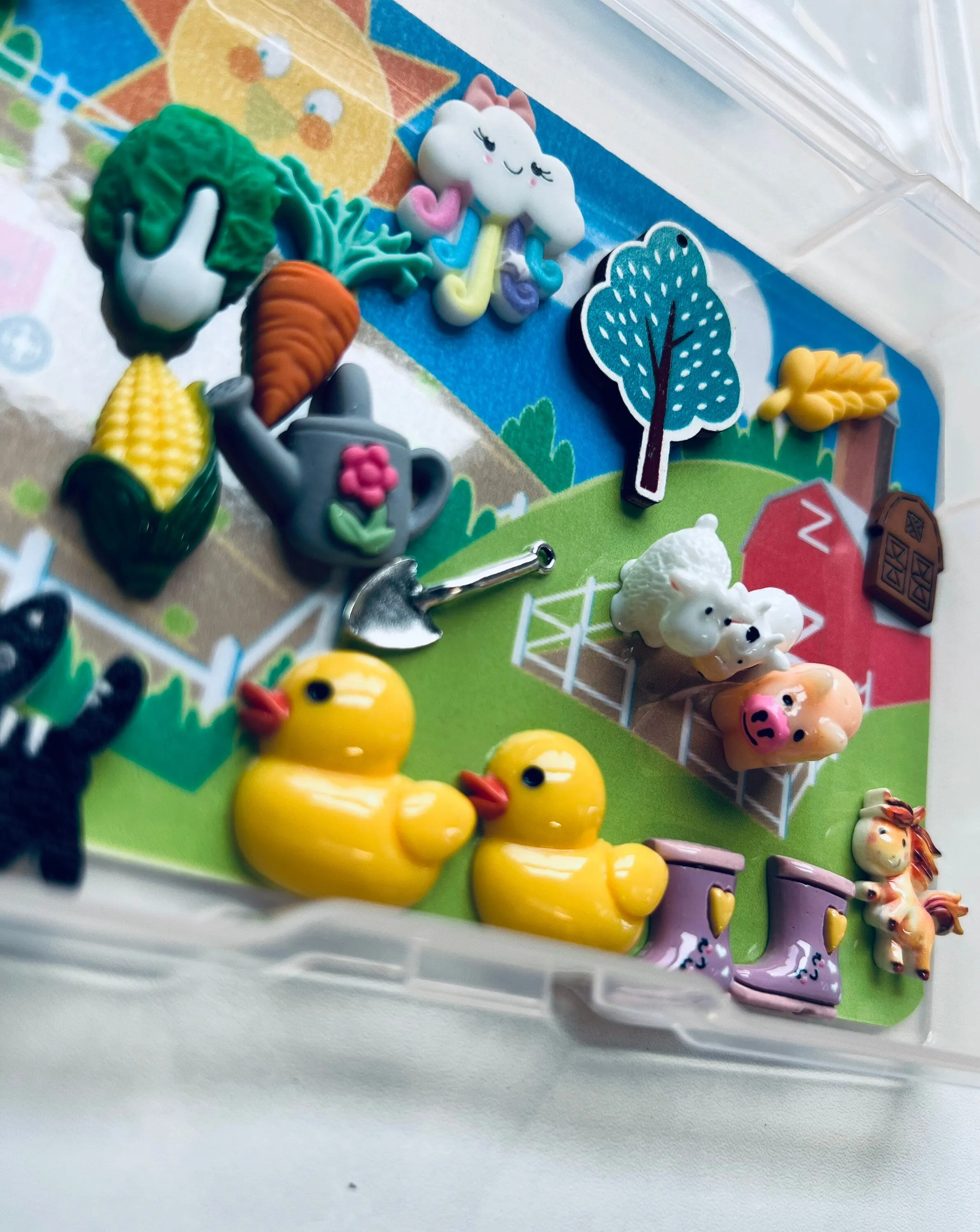 Miniature FARM Mini Objects Speech Therapy Farm Theme Trinkets Language Task Box