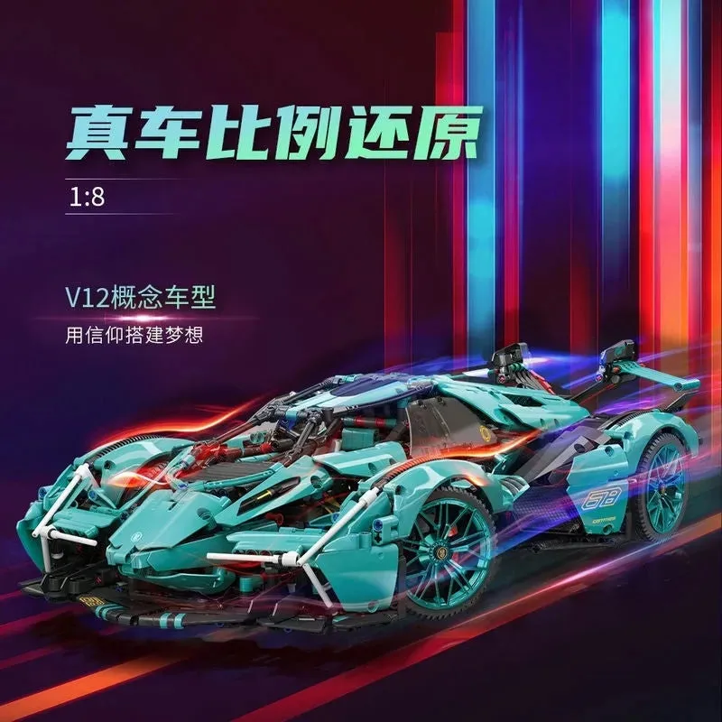 MOC 88301B Roaring Speed Racing Sports Car Bricks Toy