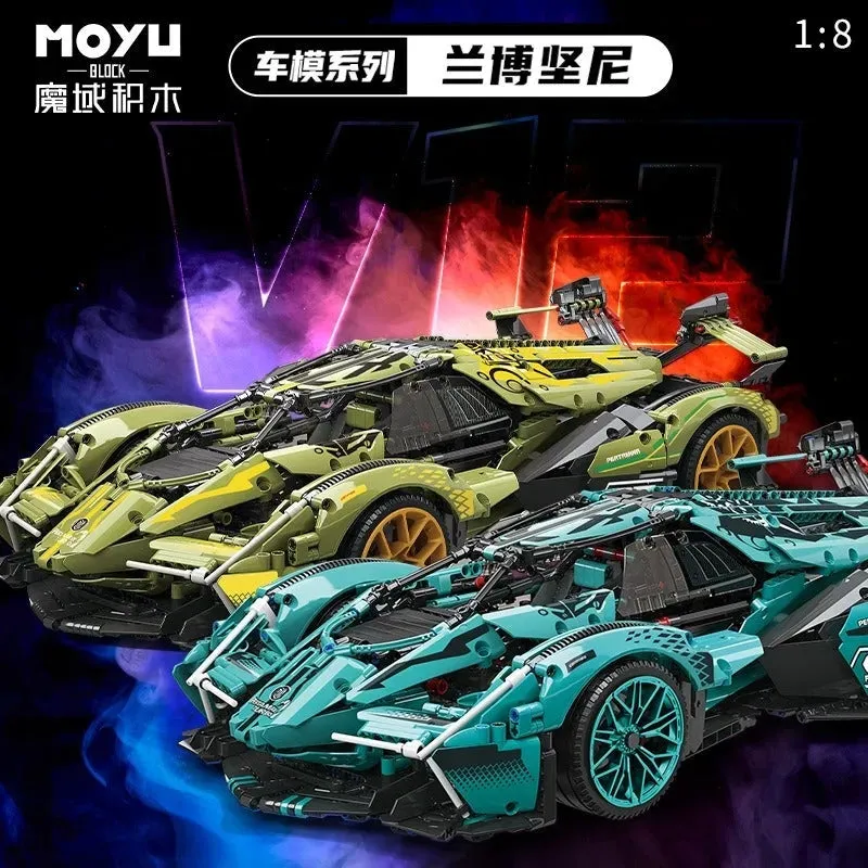 MOC 88301B Roaring Speed Racing Sports Car Bricks Toy