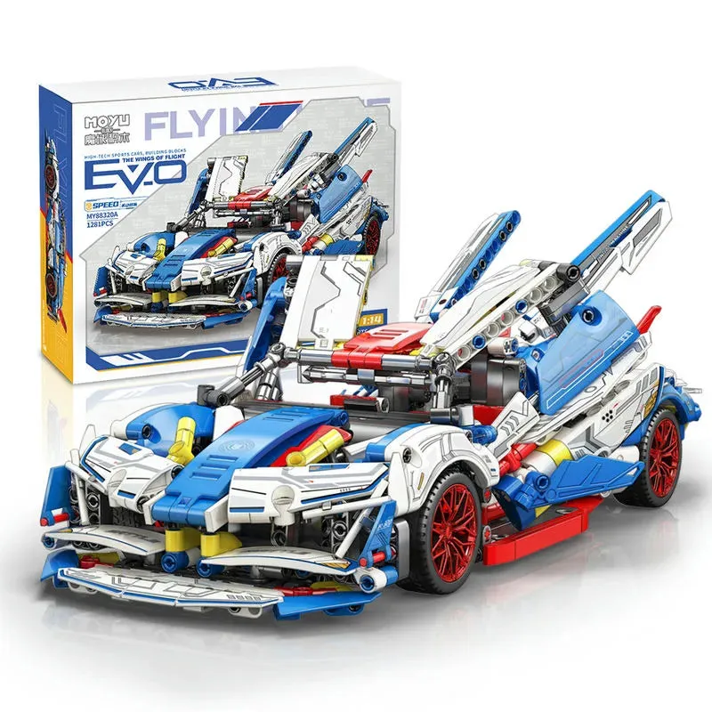 MOC 88320A Tech Apollo Project EVO Sports Racing Car Bricks Toy