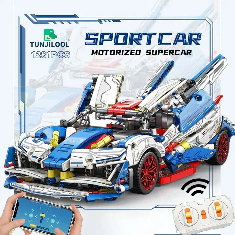 MOC 88320A Tech Apollo Project EVO Sports Racing Car Bricks Toy