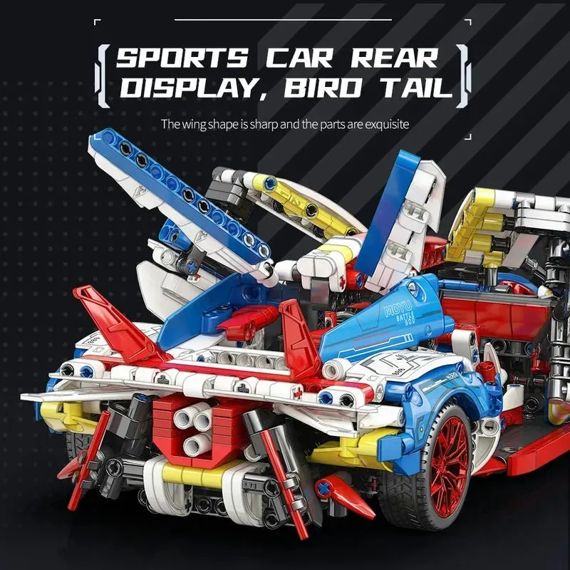 MOC 88320A Tech Apollo Project EVO Sports Racing Car Bricks Toy