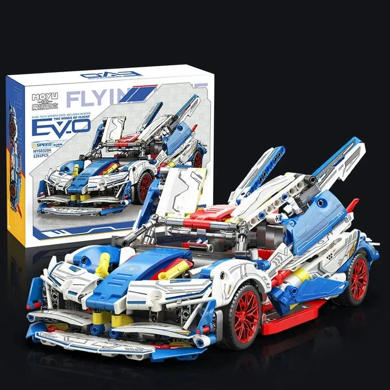 MOC 88320A Tech Apollo Project EVO Sports Racing Car Bricks Toy
