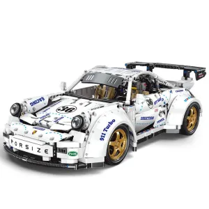 MOC Porsche 911 Widebody Classic Racing Car Bricks Toy QC016