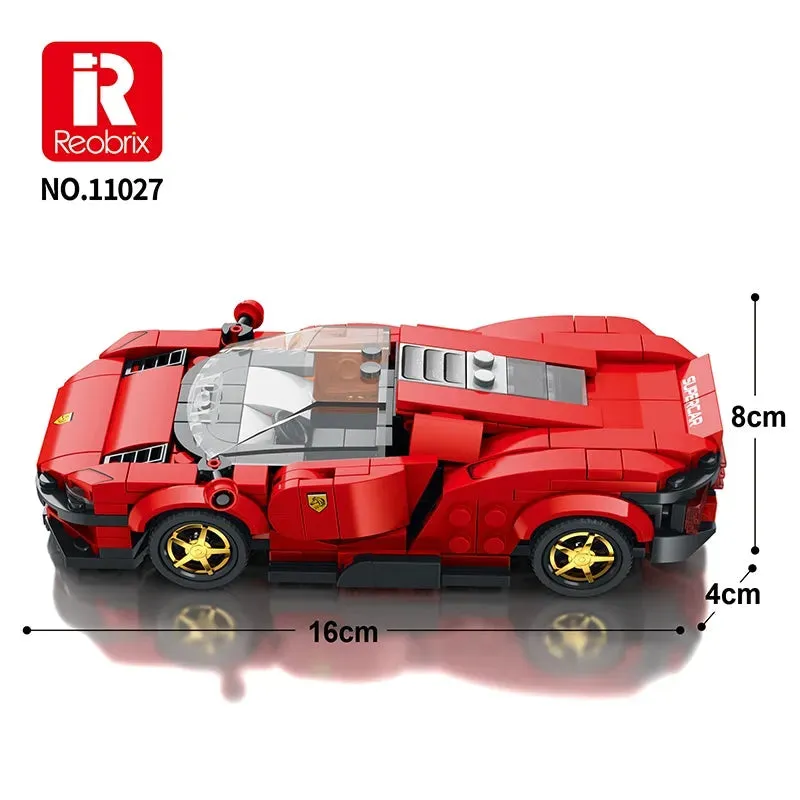 MOC Tech Ferrari Daytona SP3 11027 Super Racing Car Bricks Toy