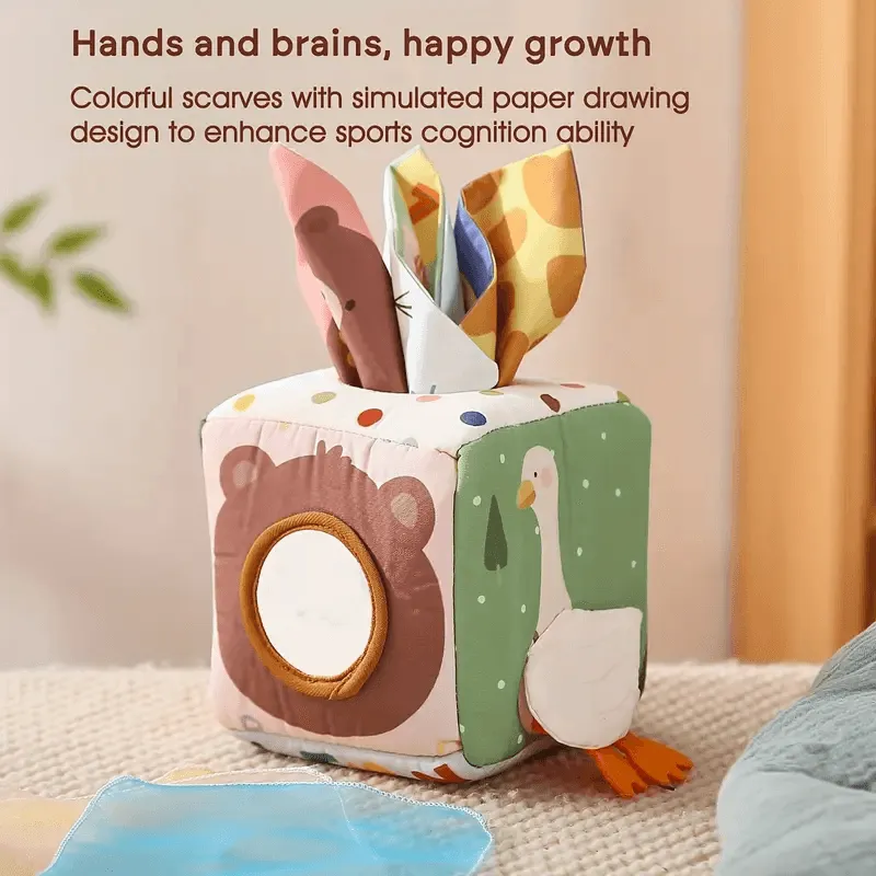 Montessori Tissue Box Toy – Sensory & Educational Play for Babies