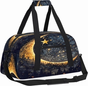 Moon Forest Kids Overnighter Duffel Bags for Boys, Carry-On Size Sports Gym Bag with Front Zipper Pocket for School Practice or Overnight Travel Weekender Sleepover Tote Bag