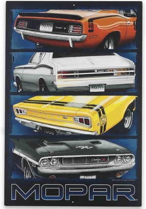 Mopar Bumpers Metal Sign - Classic Mopar Wall Art for Garage, Shop or Man Cave