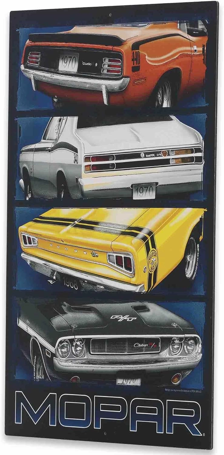 Mopar Bumpers Metal Sign - Classic Mopar Wall Art for Garage, Shop or Man Cave