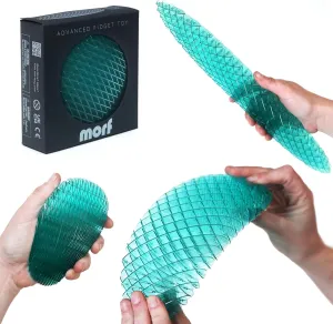 Morf Fidget Worm Toy - Desk Fidgets for Adults - Quiet Worm Fidget Toy Sensory Toys - Fun and Interactive Fidget Toy for Kids - USA Patent Pending Figgy Toys (Blue, Big)