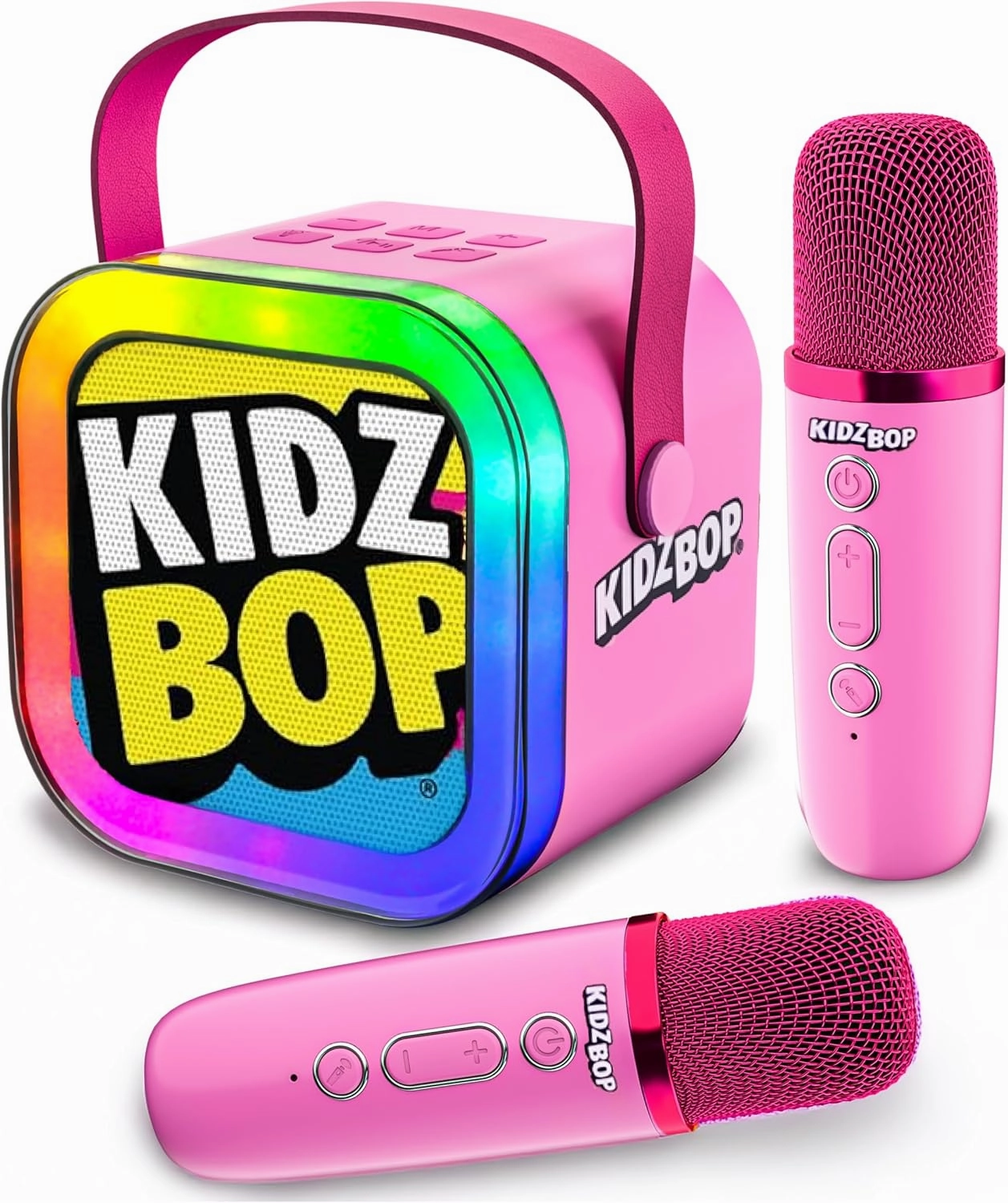 Move2Play, Mini Karaoke Machine for Kids | Official Kidz Bop | 2 Microphones | Connect with Bluetooth | 2, 3, 4, 5  Year Old Gift & Birthday Present | Girls, Boys, & Toddler