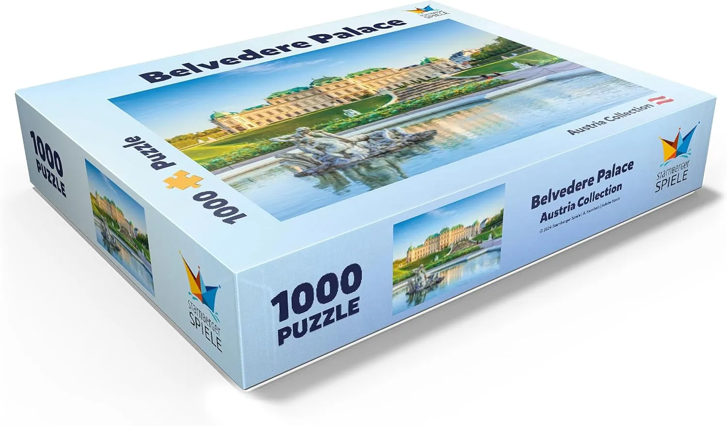 MyPuzzle Belvedere Palace in Vienna, Austria - Premium 1000 Piece Jigsaw Puzzle for Adults