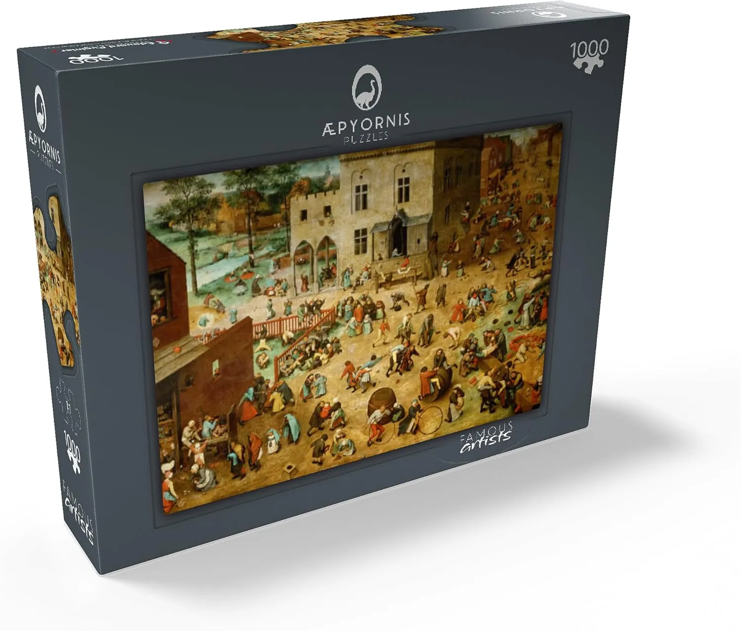 MyPuzzle Childrens Games 1560 by Pieter Bruegel The Elder - Premium 1000 Piece Jigsaw Puzzle for Adults
