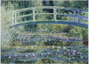 MyPuzzle Claude Monets Water Lilies and Japanese Bridge 1899 - Premium 1000 Piece Jigsaw Puzzle for Adults