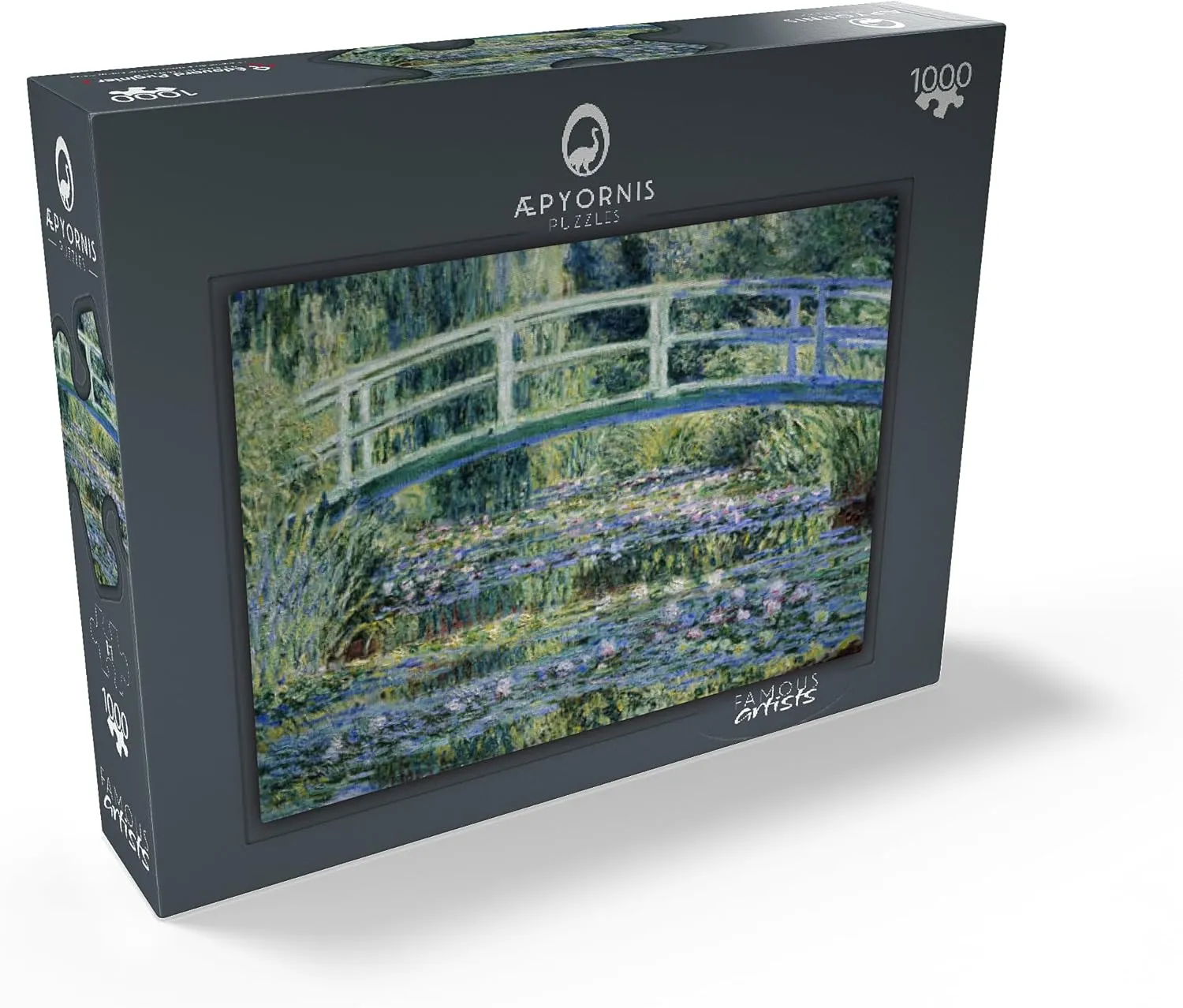 MyPuzzle Claude Monets Water Lilies and Japanese Bridge 1899 - Premium 1000 Piece Jigsaw Puzzle for Adults