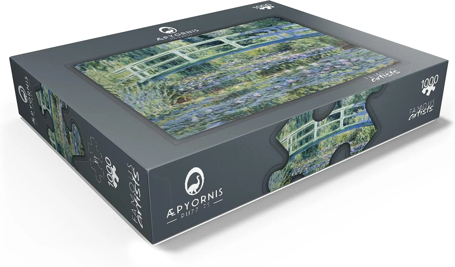 MyPuzzle Claude Monets Water Lilies and Japanese Bridge 1899 - Premium 1000 Piece Jigsaw Puzzle for Adults