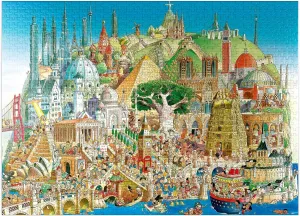 MyPuzzle Global City - Hugo Prades - Premium 1000 Piece Jigsaw Puzzle for Adults
