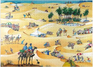 MyPuzzle Paris-Dakar - Blachon - Cartoon Classics - Premium 1000 Piece Jigsaw Puzzle for Adults