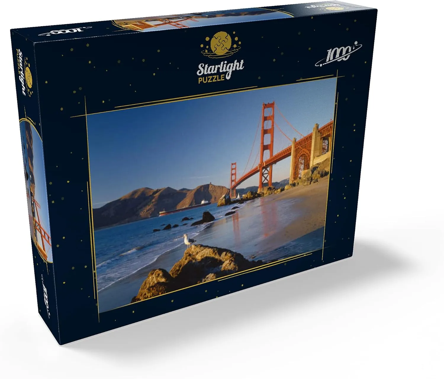 MyPuzzle San Francisco Bay and Golden Gate Bridge, San Francisco, California, USA - Premium 1000 Piece Jigsaw Puzzle for Adults