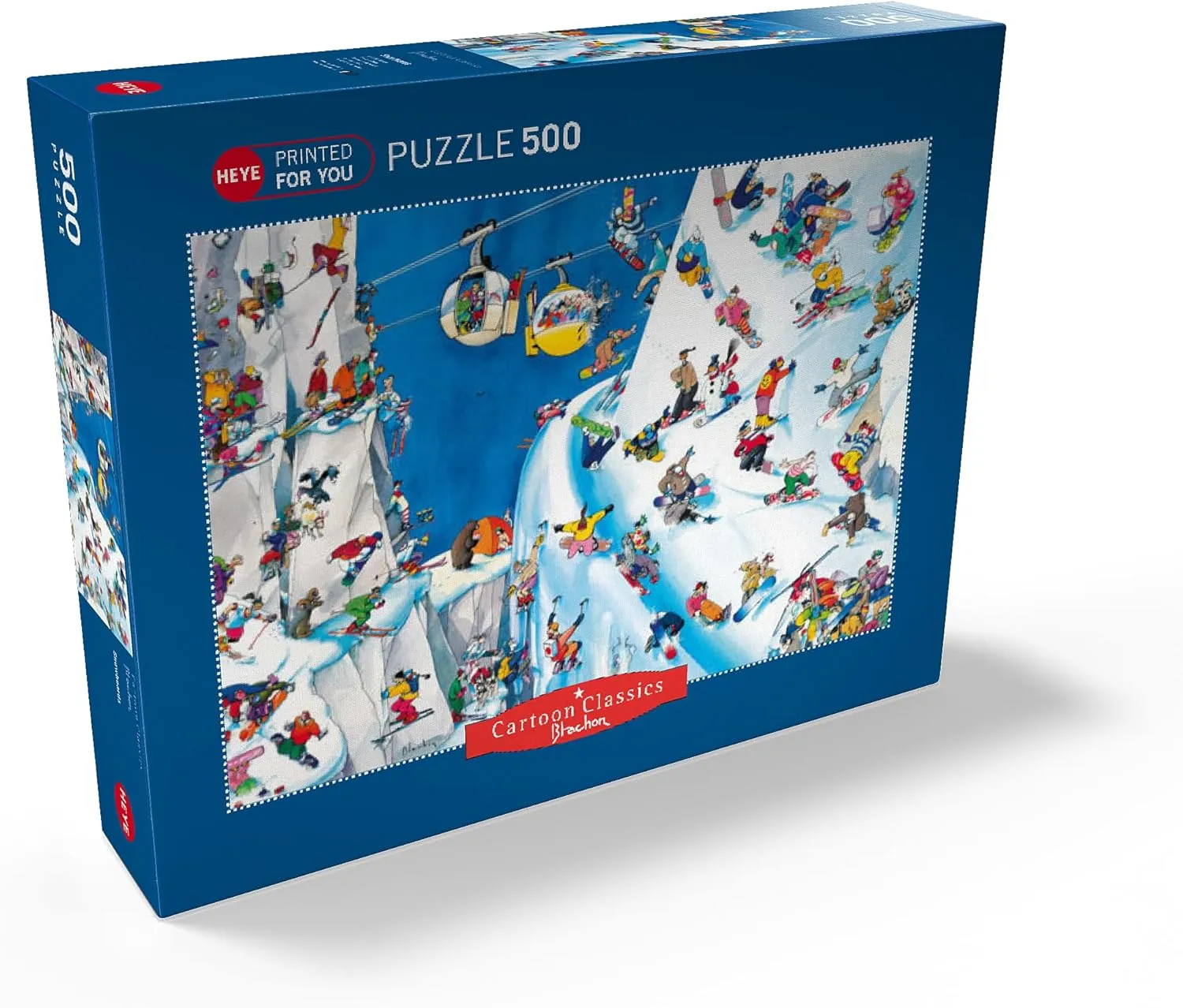 MyPuzzle Snowboards - Blachon - Cartoon Classics - Premium 500 Piece Jigsaw Puzzle for Adults