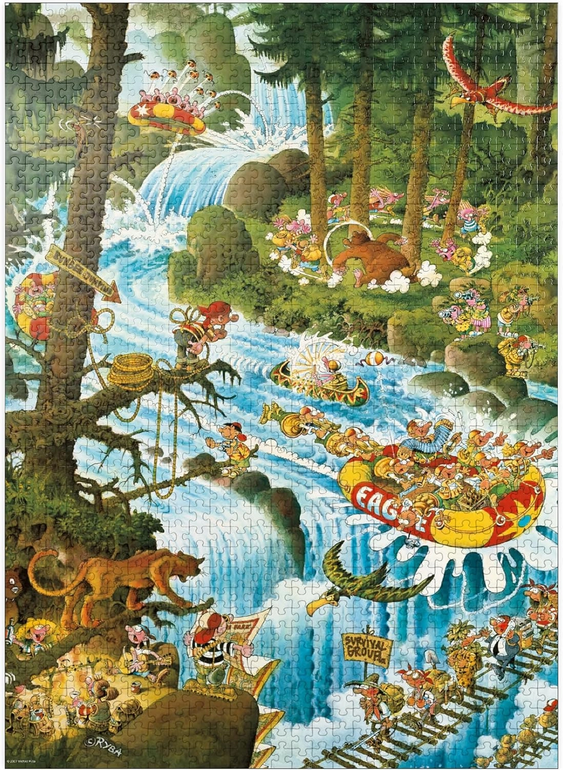 MyPuzzle Action - Michael Ryba - Cartoon Classics - Premium 1000 Piece Jigsaw Puzzle for Adults