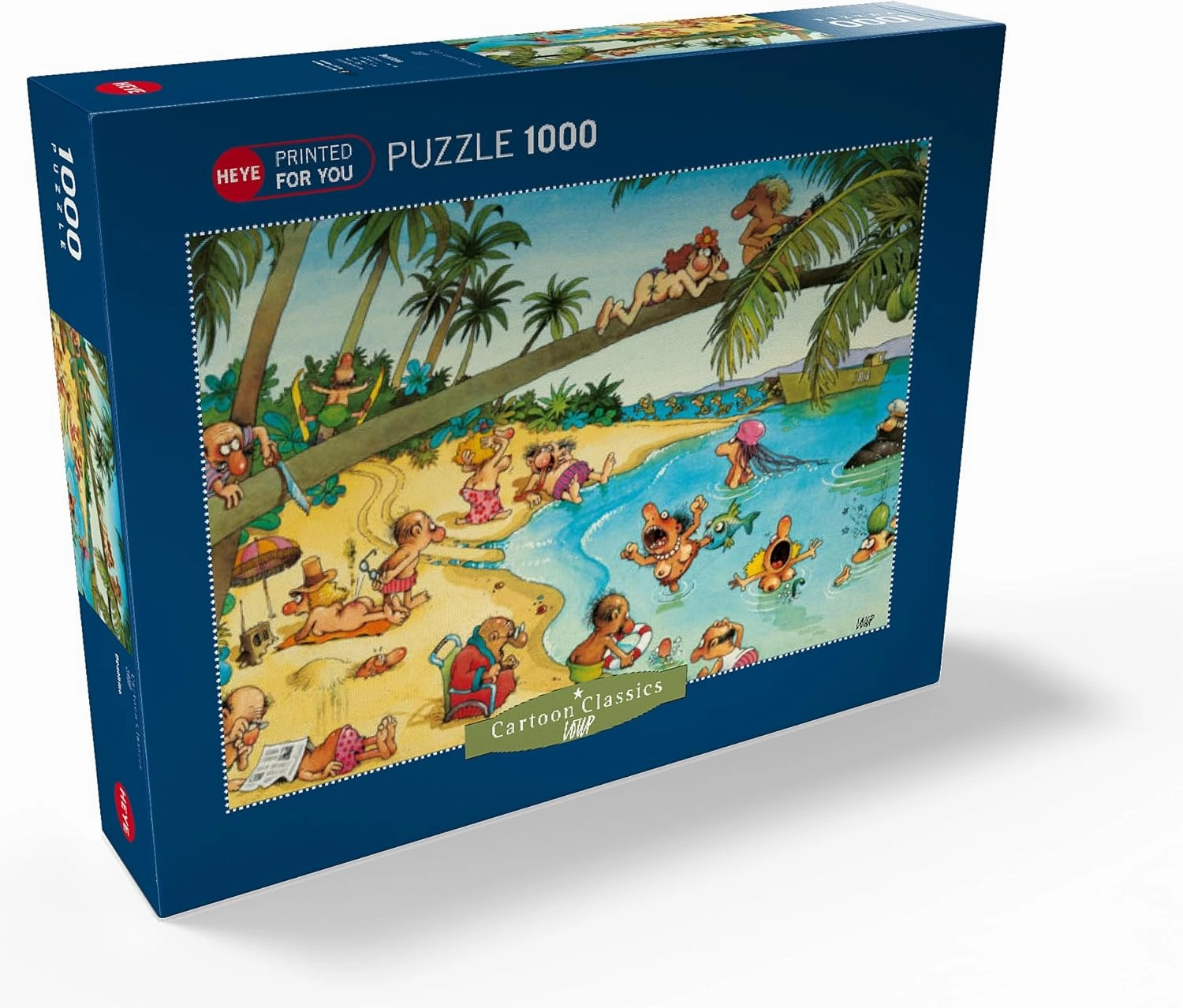 MyPuzzle Beachies - Jean-Jacques Loup - Cartoon Classics - Premium 1000 Piece Jigsaw Puzzle for Adults