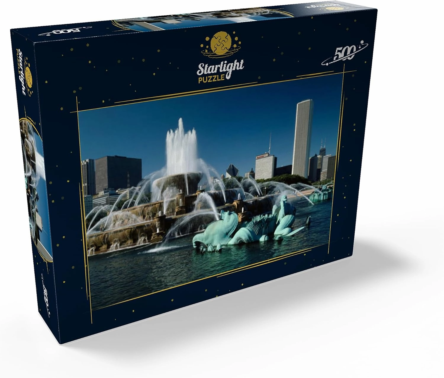 MyPuzzle Buckingham Fountain in Grant Park, Chicago, Illinois, USA - Premium 500 Piece Jigsaw Puzzle for Adults