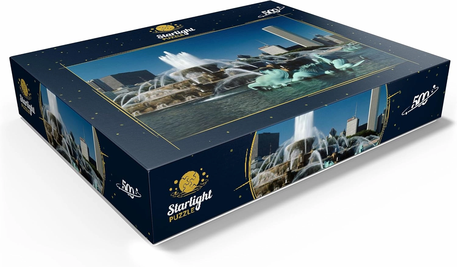 MyPuzzle Buckingham Fountain in Grant Park, Chicago, Illinois, USA - Premium 500 Piece Jigsaw Puzzle for Adults