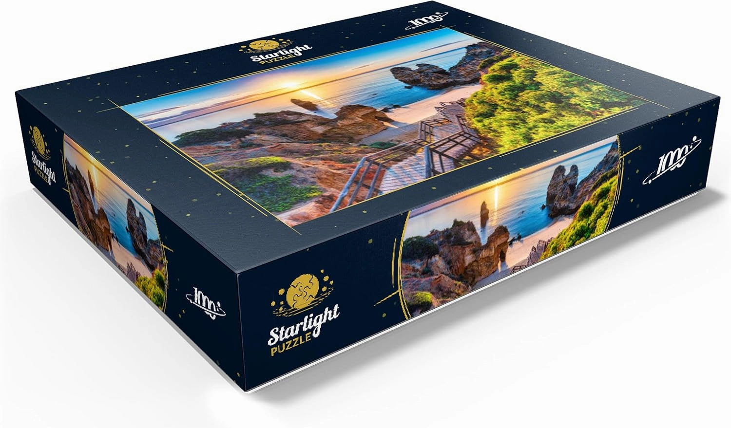 MyPuzzle Camilo Beach (Praia Do Camilo) with Turquoise Sea in The Background, Lagos, Algarve, Portugal - Premium 1000 Piece Jigsaw Puzzle for Adults