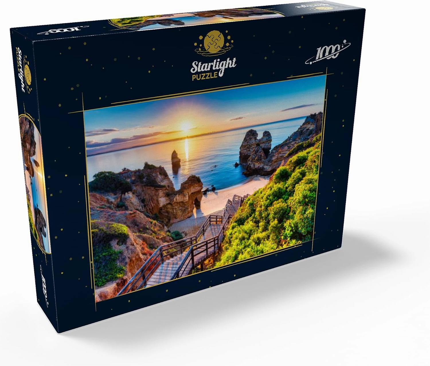 MyPuzzle Camilo Beach (Praia Do Camilo) with Turquoise Sea in The Background, Lagos, Algarve, Portugal - Premium 1000 Piece Jigsaw Puzzle for Adults