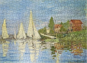 MyPuzzle Claude Monets Regattas at Argenteuil 1872 - Premium 500 Piece Jigsaw Puzzle for Adults