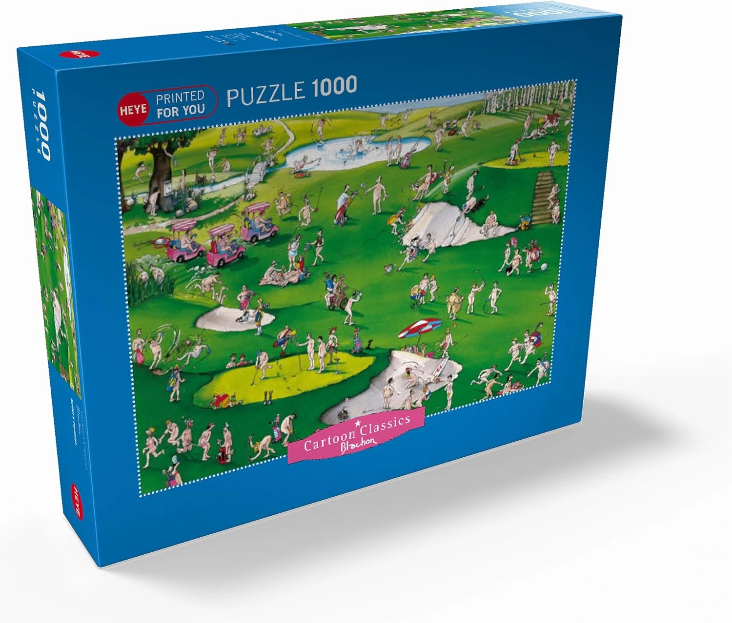 MyPuzzle Golfer's Paradise - Blachon - Cartoon Classics - Premium 1000 Piece Jigsaw Puzzle for Adults