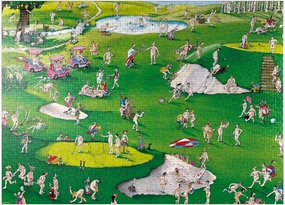 MyPuzzle Golfer's Paradise - Blachon - Cartoon Classics - Premium 1000 Piece Jigsaw Puzzle for Adults