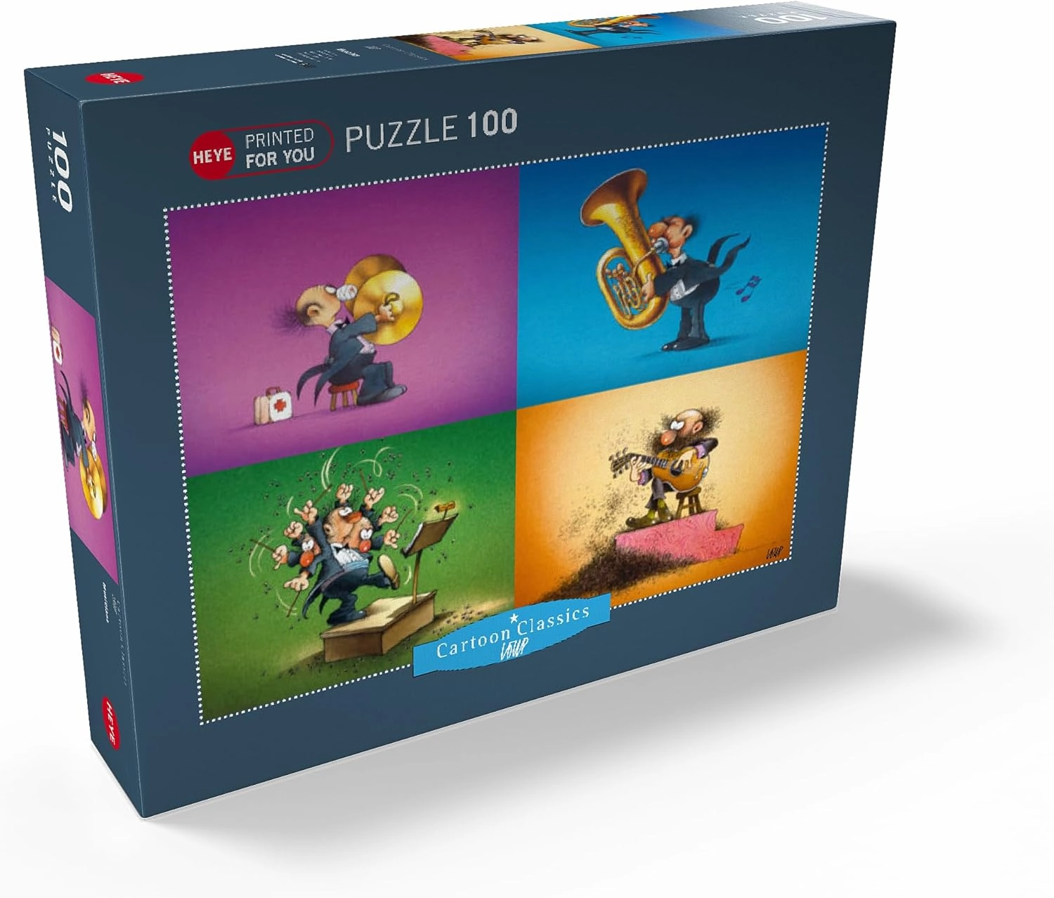 MyPuzzle Musicians - Jean-Jacques Loup - Cartoon Classics - Premium 100 Piece Jigsaw Puzzle for Adults