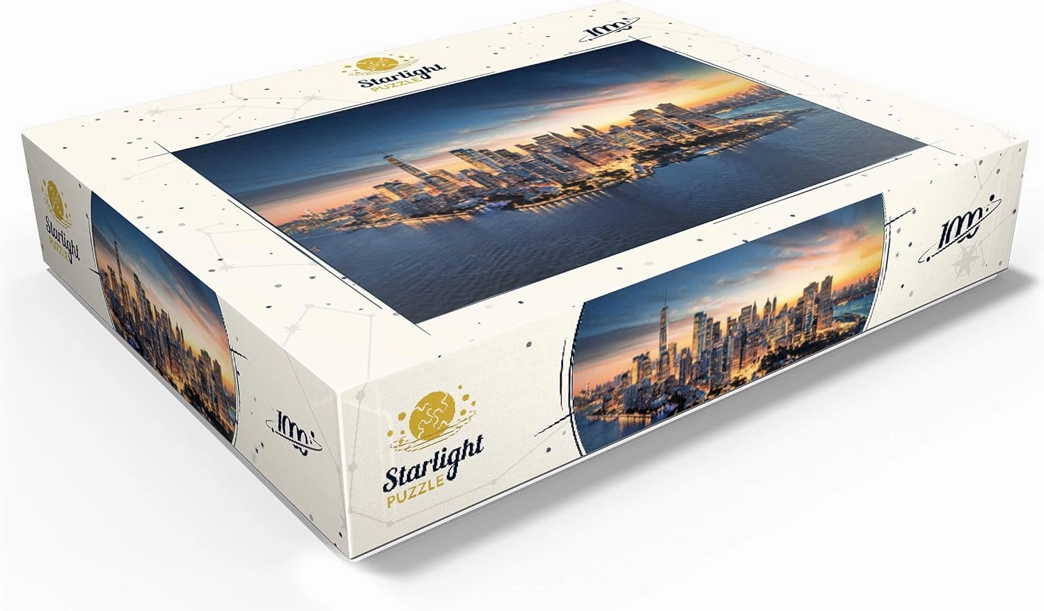 MyPuzzle New York City Panoramic Skyline at Sunrise. - Premium 1000 Piece Jigsaw Puzzle for Adults