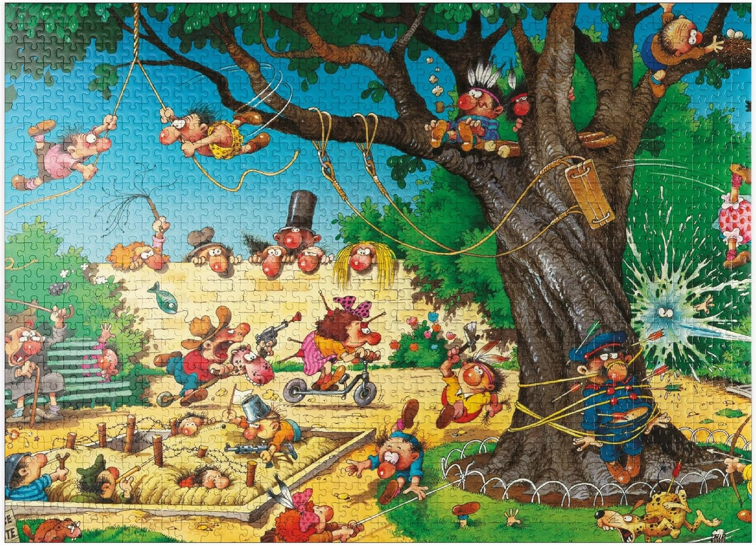 MyPuzzle Playground - Jean-Jacques Loup - Cartoon Classics - Premium 1000 Piece Jigsaw Puzzle for Adults