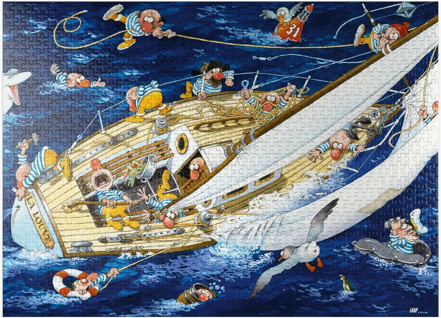 MyPuzzle Sailors - Jean-Jacques Loup - Cartoon Classics - Premium 1000 Piece Jigsaw Puzzle for Adults