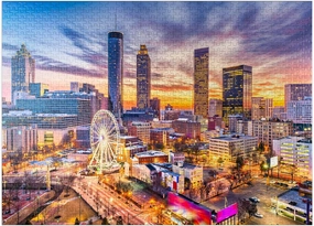 MyPuzzle Skyline of Downtown Atlanta, Georgia - Premium 1000 Piece Jigsaw Puzzle for Adults
