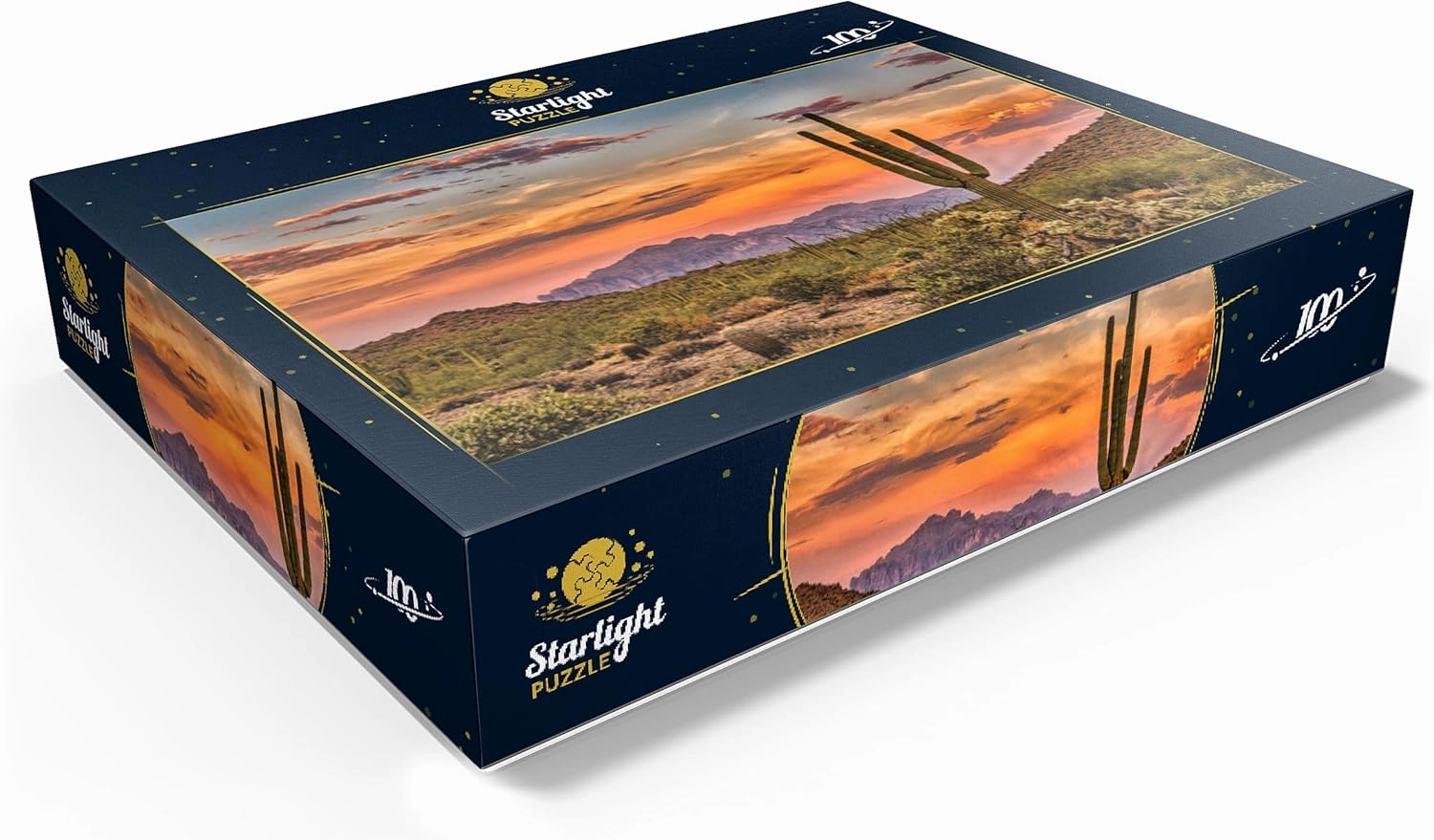 MyPuzzle Sunset in The Sonoran Desert Near Phoenix, Arizona - Premium 100 Piece Jigsaw Puzzle for Adults