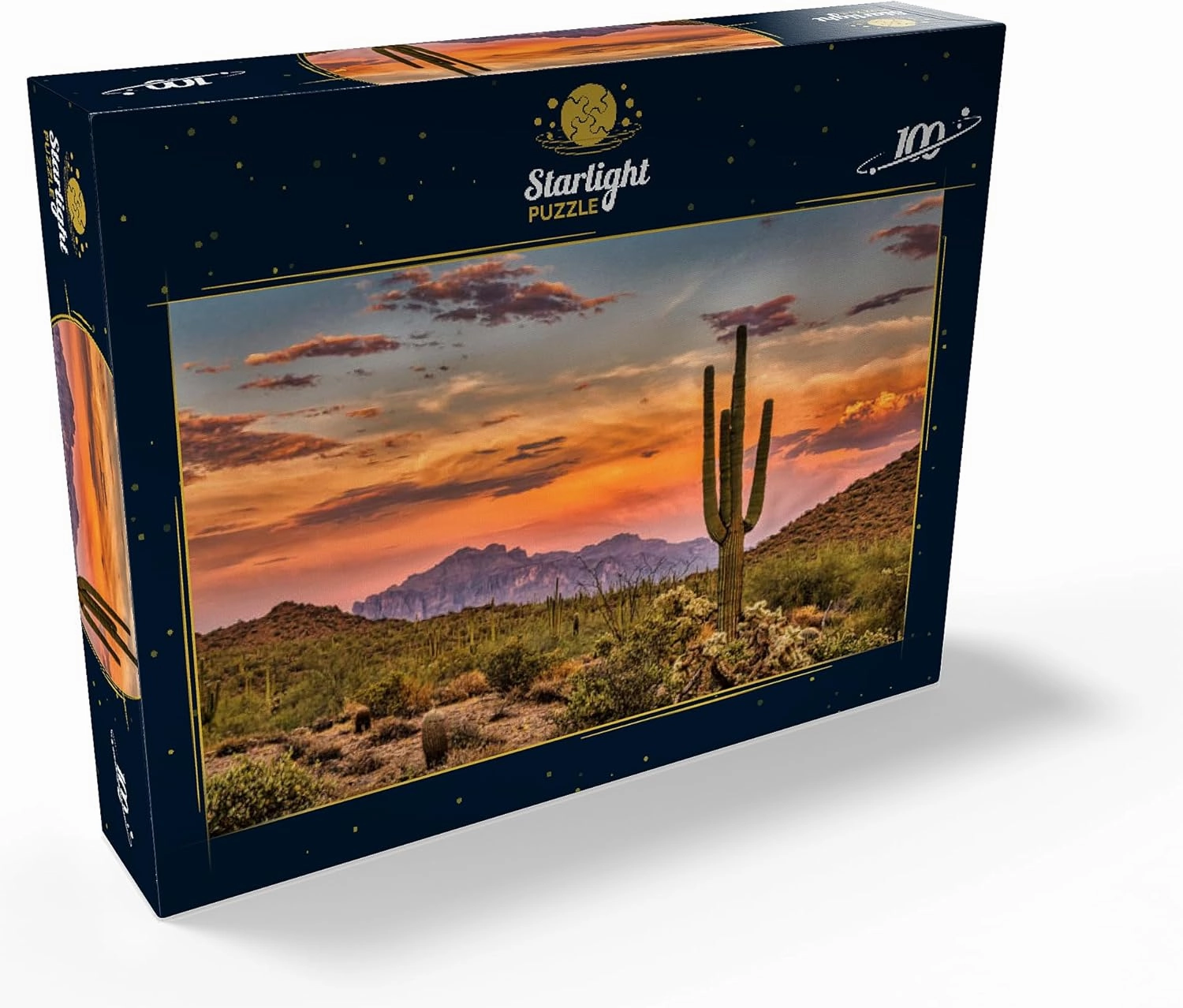MyPuzzle Sunset in The Sonoran Desert Near Phoenix, Arizona - Premium 100 Piece Jigsaw Puzzle for Adults