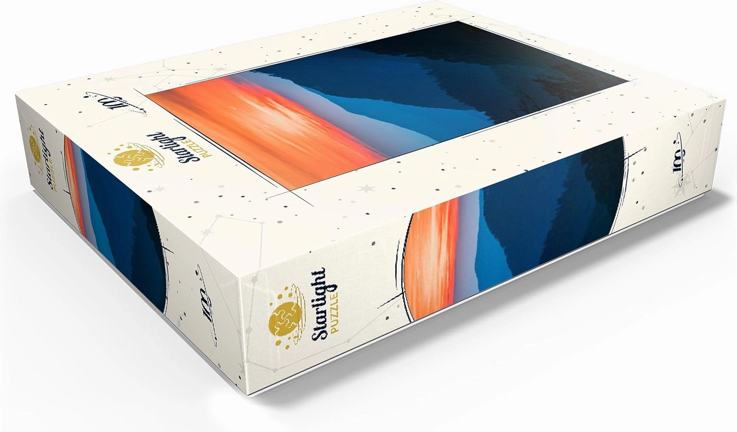 MyPuzzle Sunset Over Layered Mountain Ranges - Premium 100 Piece Jigsaw Puzzle for Adults
