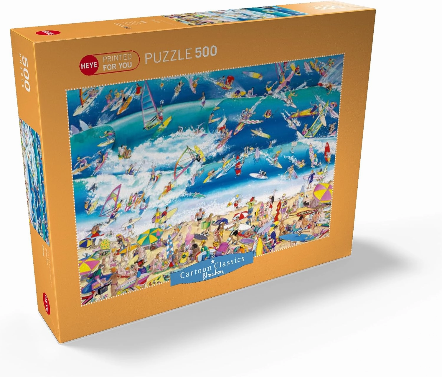 MyPuzzle Surfing - Blachon - Cartoon Classics - Premium 500 Piece Jigsaw Puzzle for Adults
