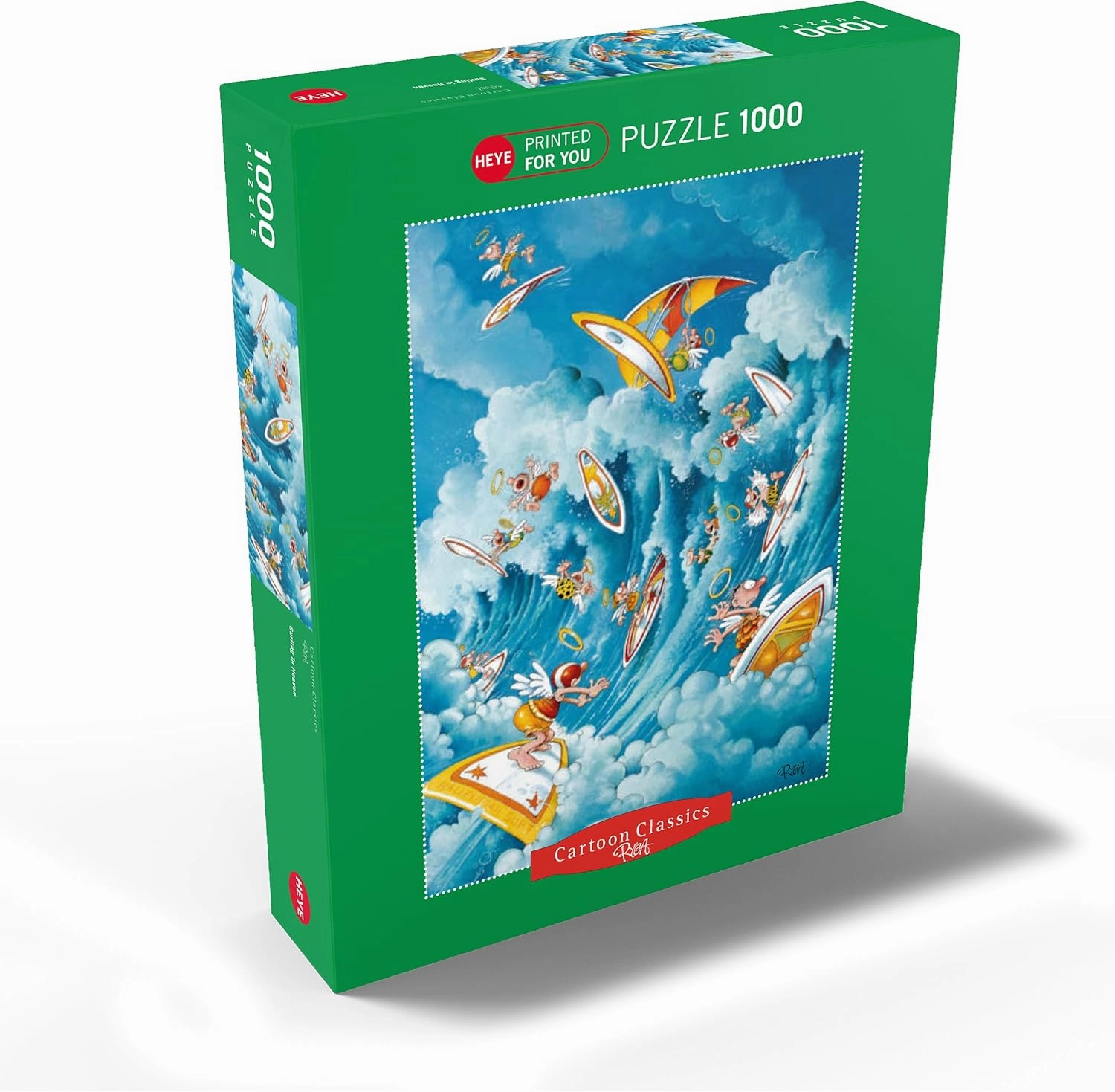 MyPuzzle Surfing in Heaven - Michael Ryba - Cartoon Classics - Premium 1000 Piece Jigsaw Puzzle for Adults