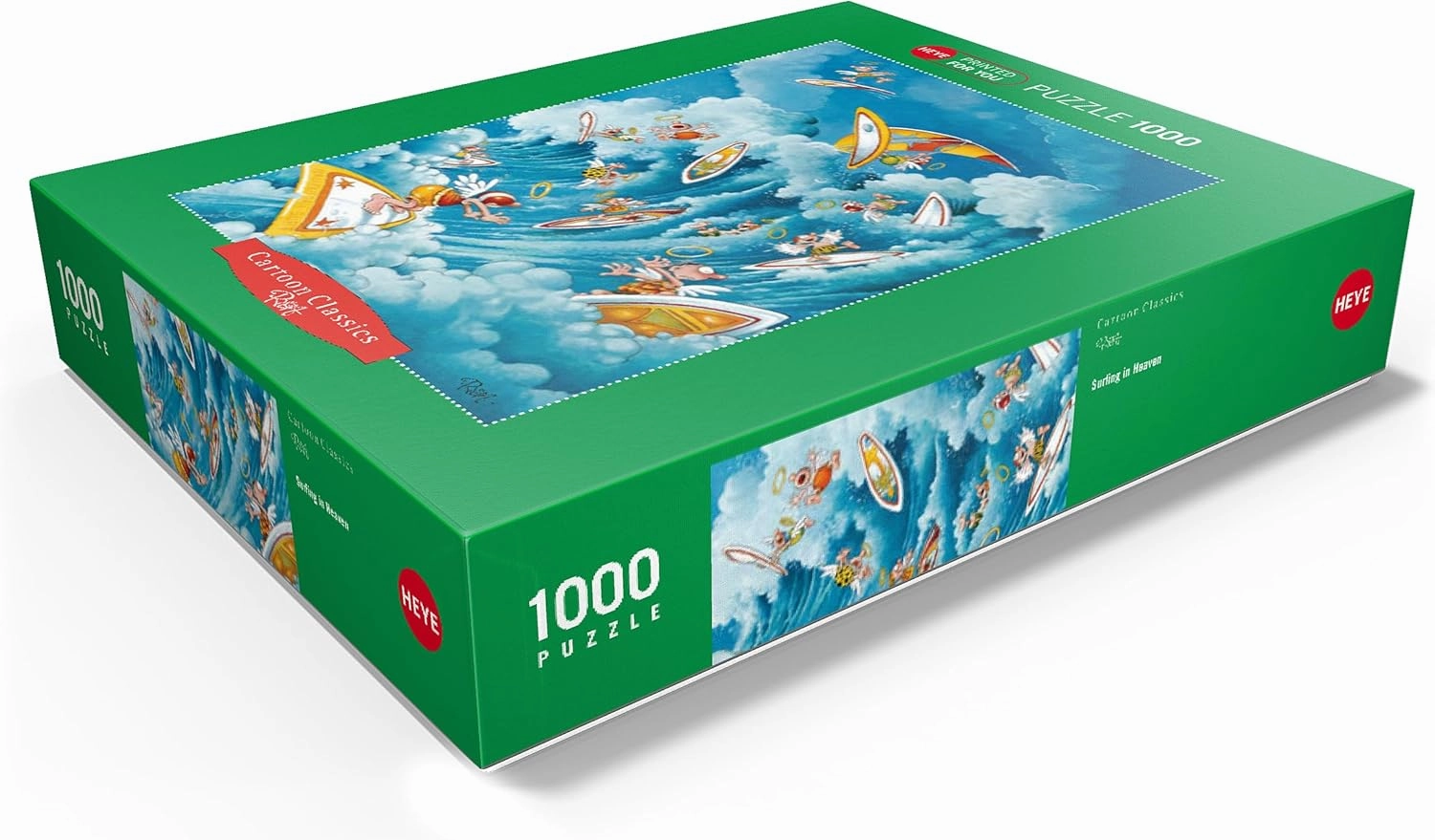 MyPuzzle Surfing in Heaven - Michael Ryba - Cartoon Classics - Premium 1000 Piece Jigsaw Puzzle for Adults