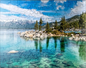 MyPuzzle The Beautiful Crystal Clear Waters of Lake Tahoe - Premium 100 Piece Jigsaw Puzzle for Adults