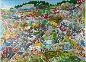 MyPuzzle Traffic Jam - Christoph Schöne - Premium 1000 Piece Jigsaw Puzzle for Adults