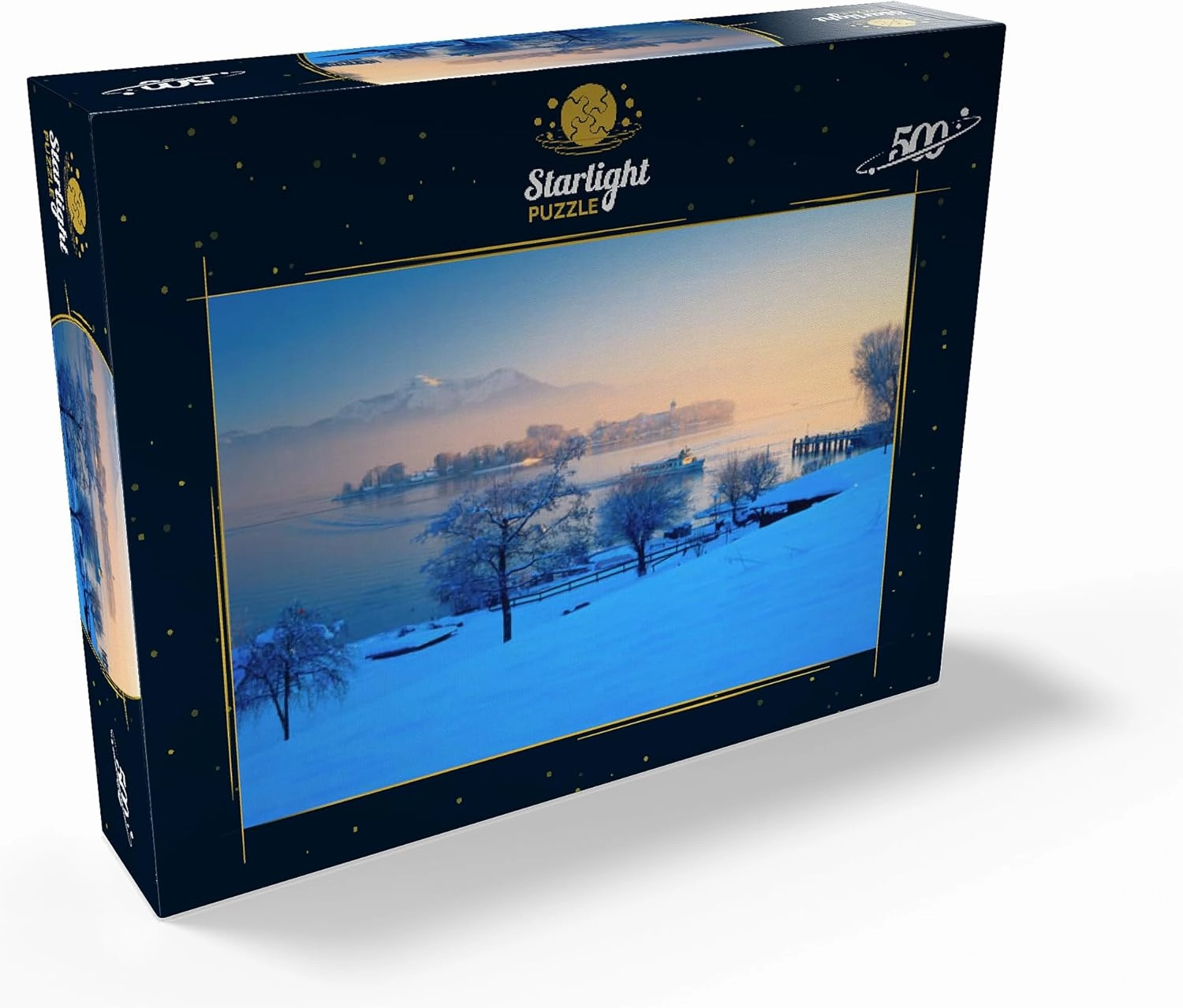 MyPuzzle View from Gstadt at The Chiemsee to The Fraueninsel - Premium 500 Piece Jigsaw Puzzle for Adults
