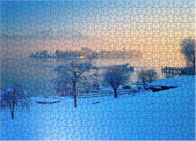 MyPuzzle View from Gstadt at The Chiemsee to The Fraueninsel - Premium 500 Piece Jigsaw Puzzle for Adults